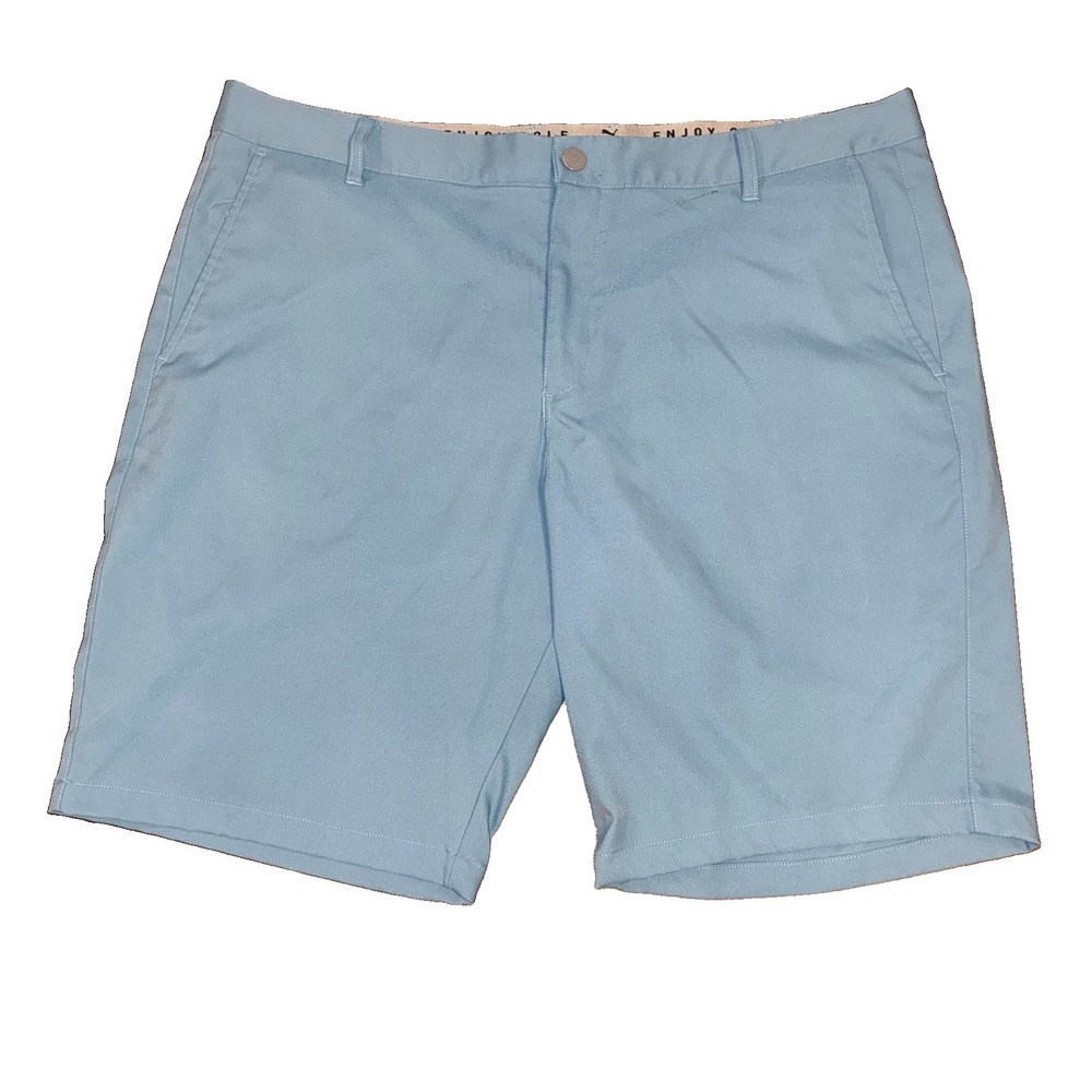 Puma Golf Shorts Men's Size 40 Light Blue Performance Stretch Moisture-Wicking